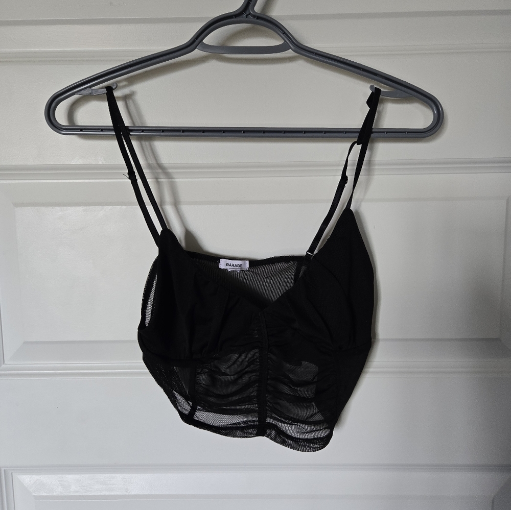 Black Sheer Mesh Top